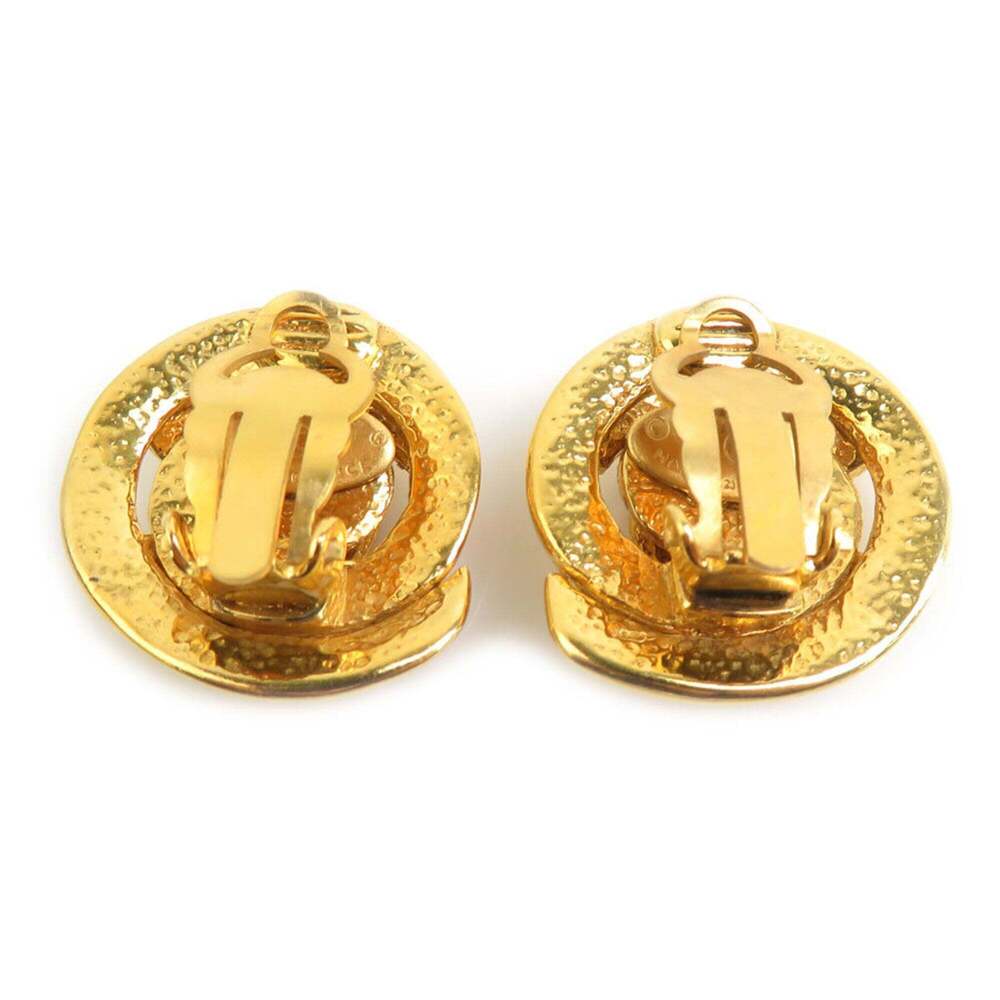 CHANEL Gold Logo Earrings - Picture 5 of 8